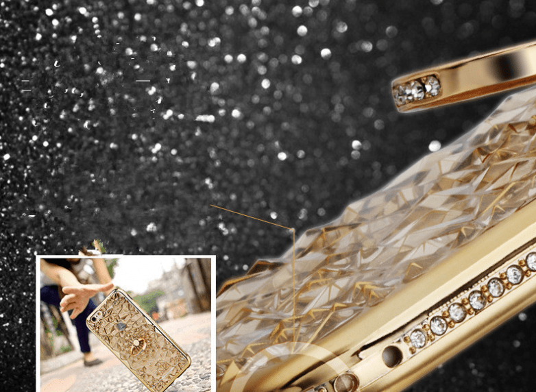 Compatible With Plating And Diamond Ring Phone Case - Taylor K Shop