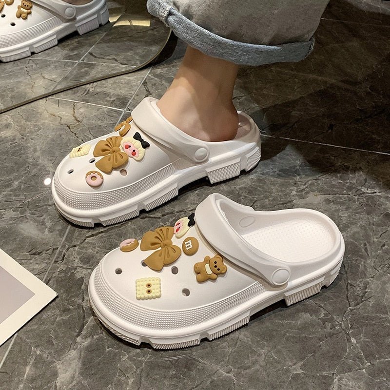 Comwarm Fashion Women Slippers Outdoor Clogs Thick Sole Sandals Female EVA Light Non - slip Home Slides Flip Flops Garden Shoes - Taylor K Shop
