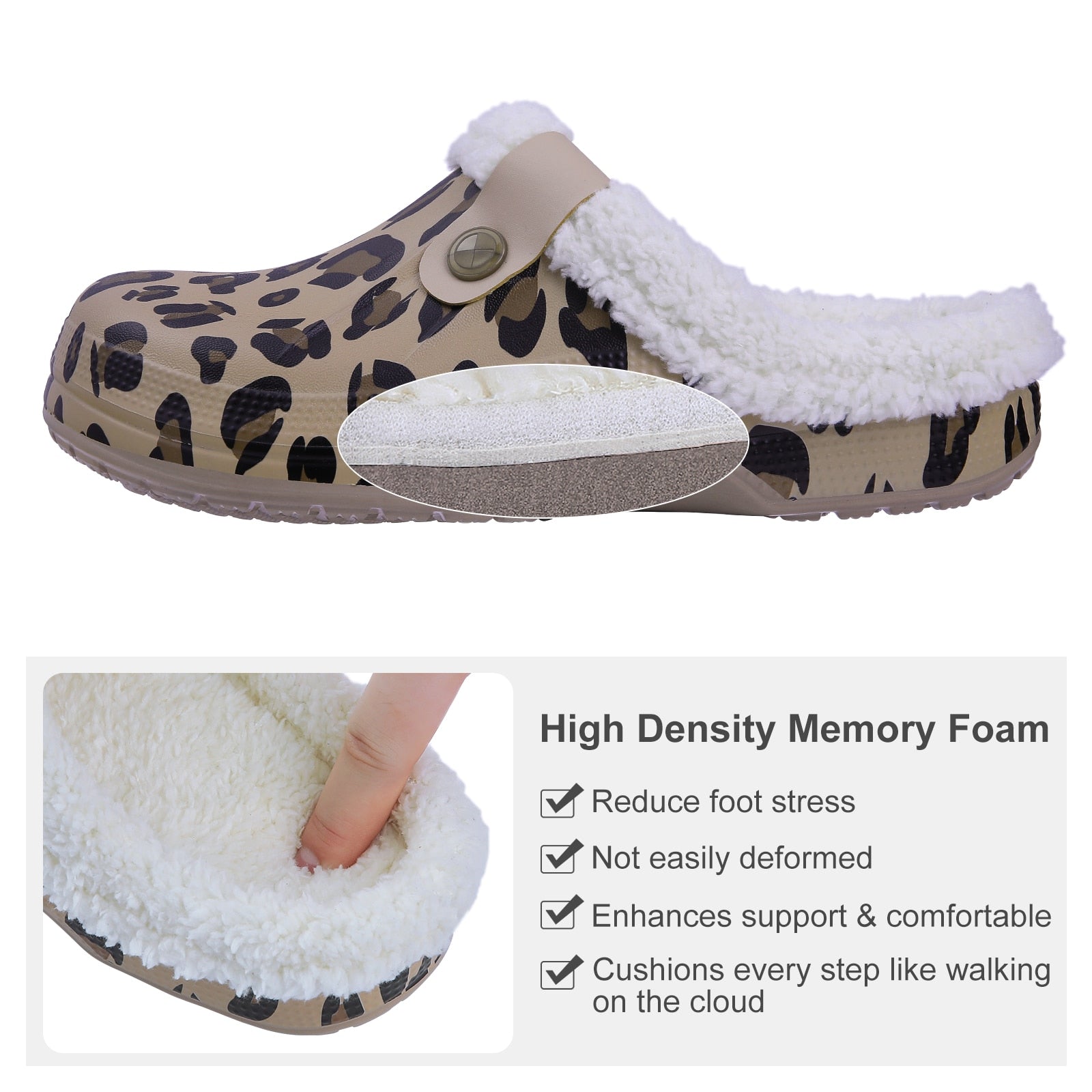 Comwarm Indoor Women Warm Slippers Garden Shoes Soft Waterproof EVA Plush Slippers Female Clogs Couples Home Bedroom Fuzzy Shoes - Taylor K Shop