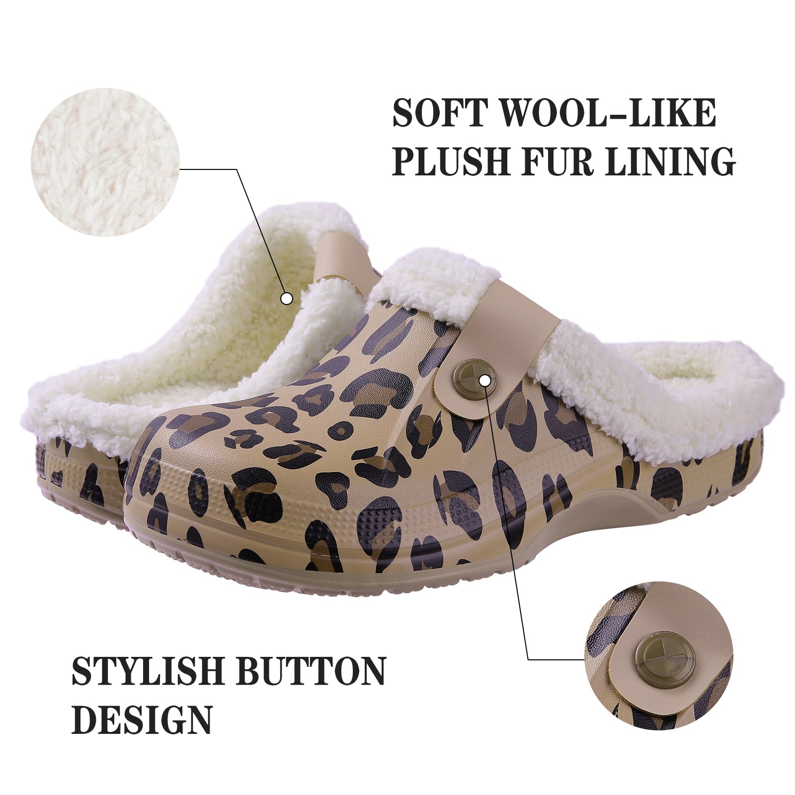 Comwarm Indoor Women Warm Slippers Garden Shoes Soft Waterproof EVA Plush Slippers Female Clogs Couples Home Bedroom Fuzzy Shoes - Taylor K Shop