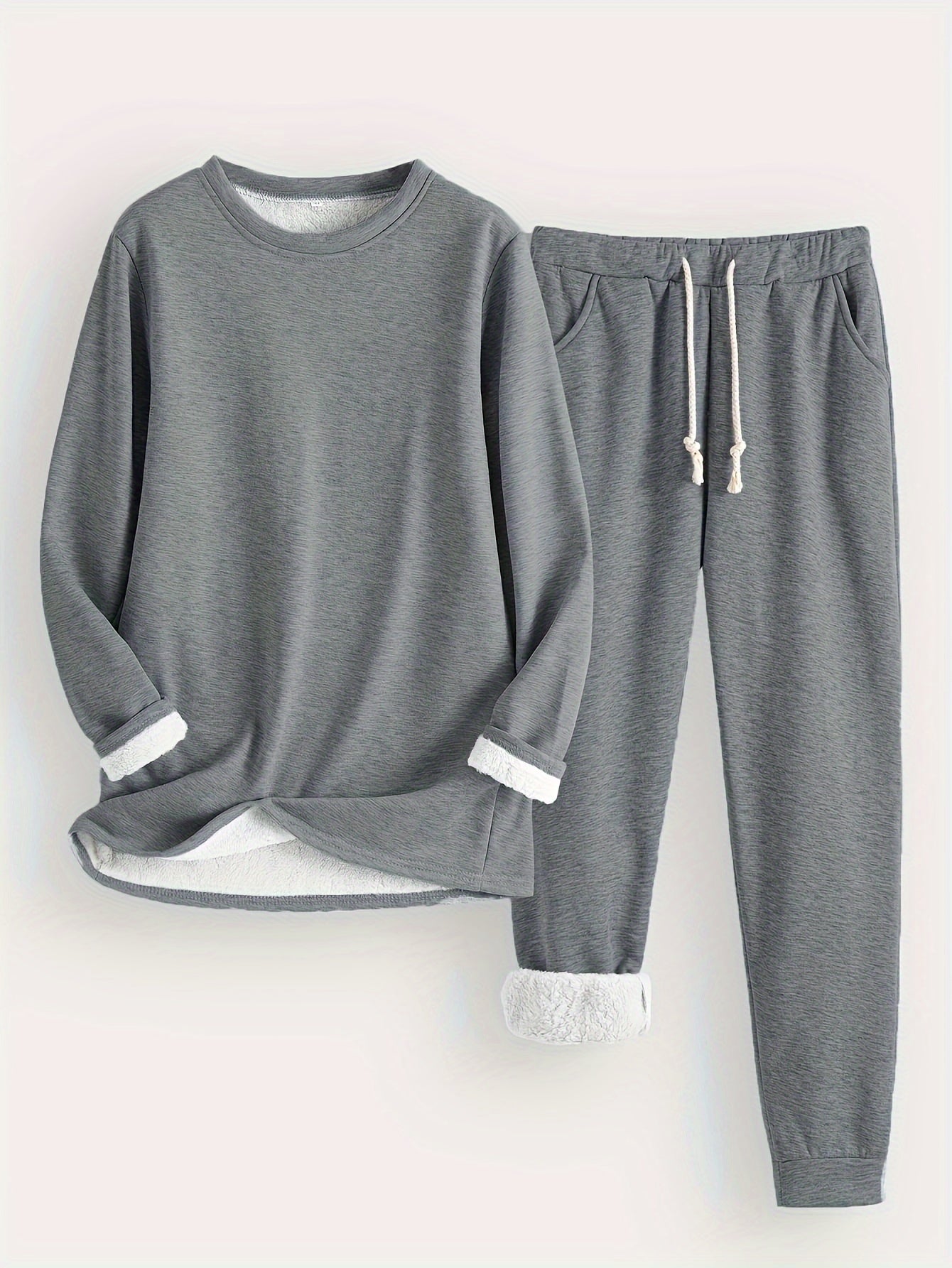 Cozy Crew Neck TwoPiece Set for FallWinter - Taylor K Shop