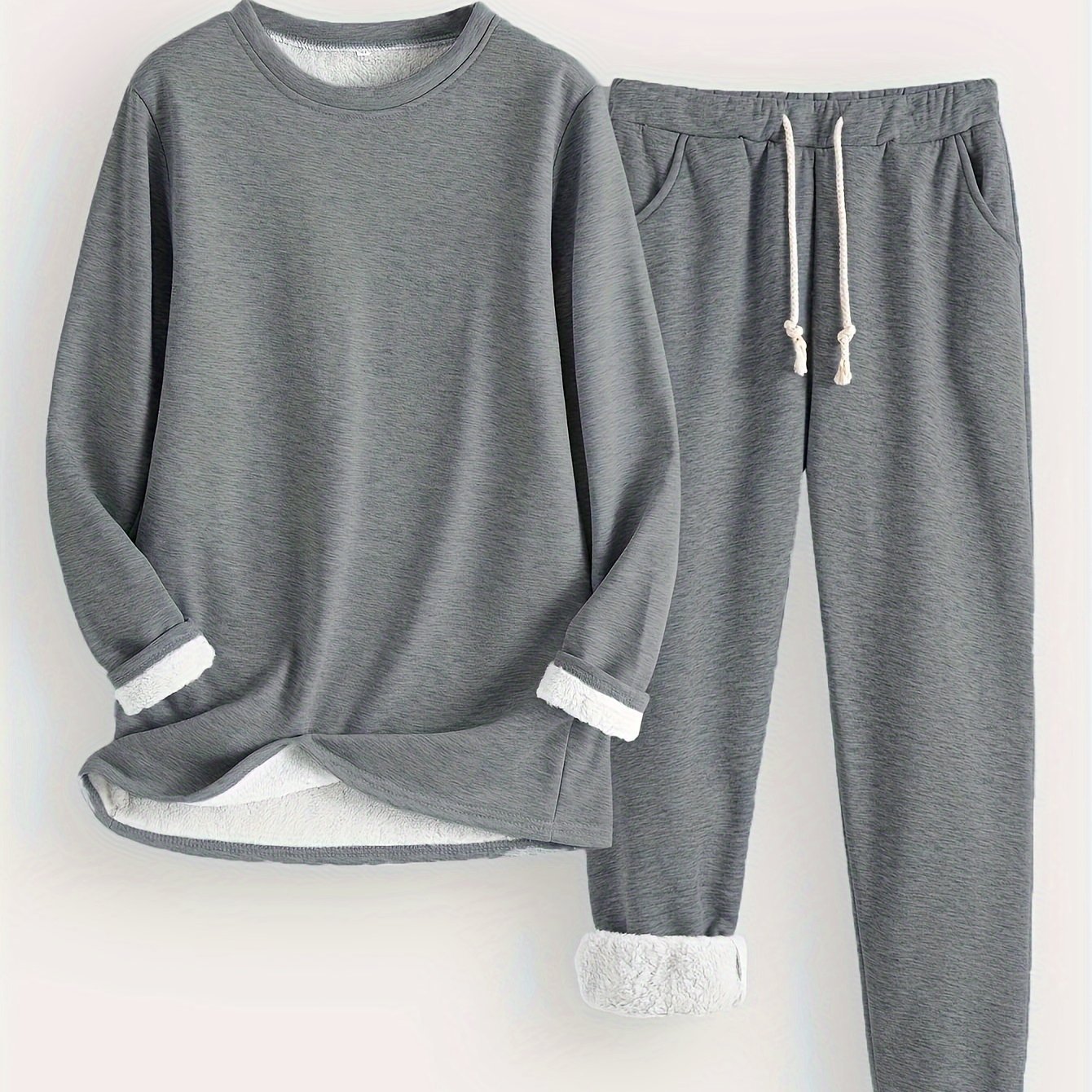 Cozy Crew Neck TwoPiece Set for FallWinter - Taylor K Shop