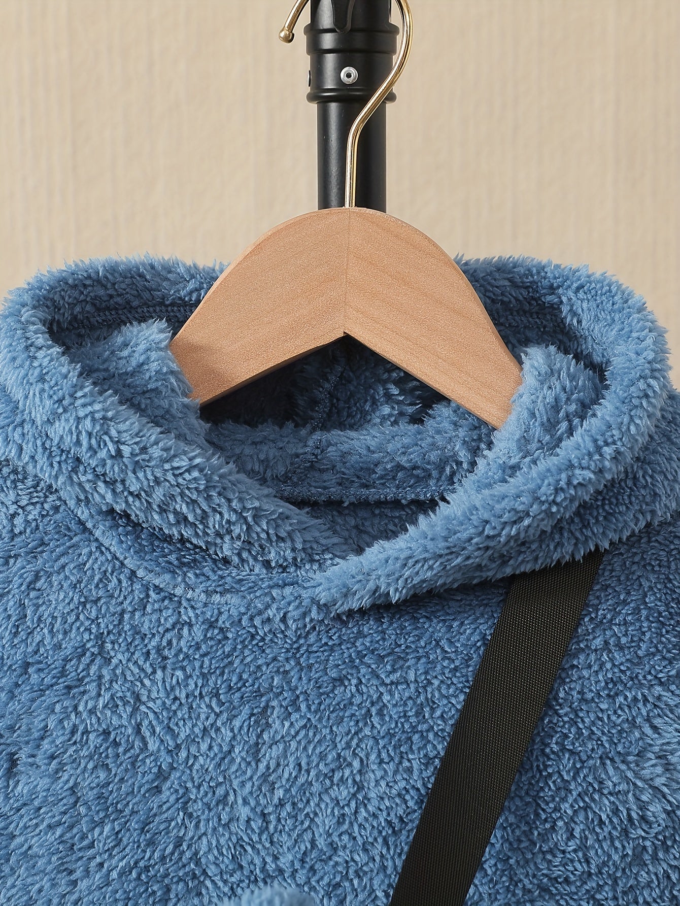 Cozy Solid Color Winter Outfit with Plush Hoodie and Bag - Taylor K Shop