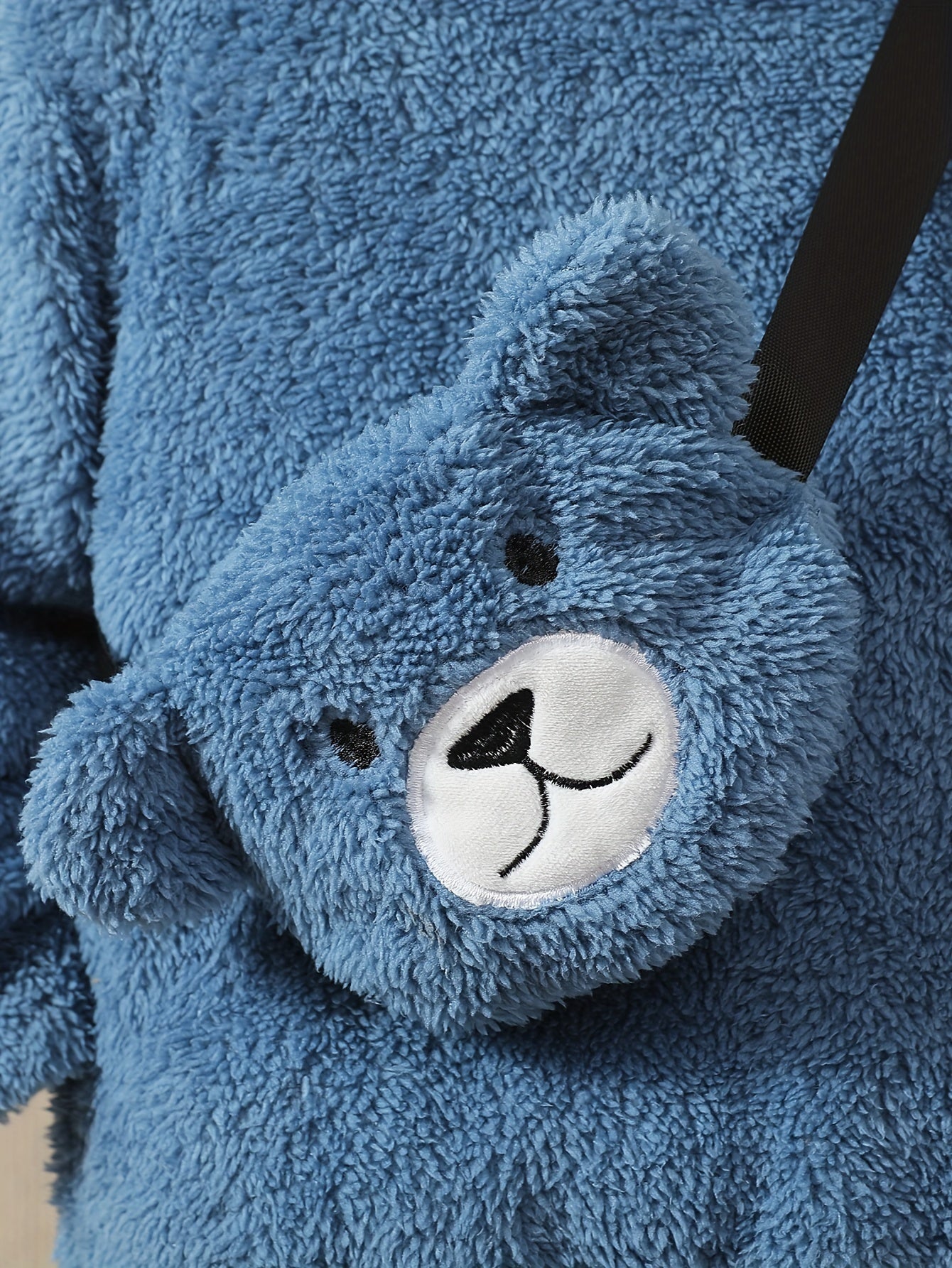 Cozy Solid Color Winter Outfit with Plush Hoodie and Bag - Taylor K Shop