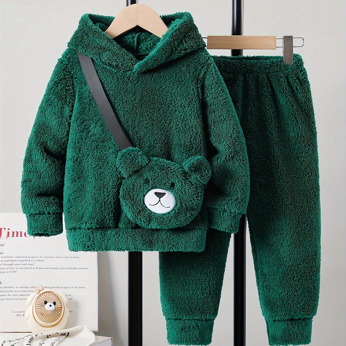 Cozy Winter Plush Hooded Sweatshirt and Pants Set - Taylor K Shop