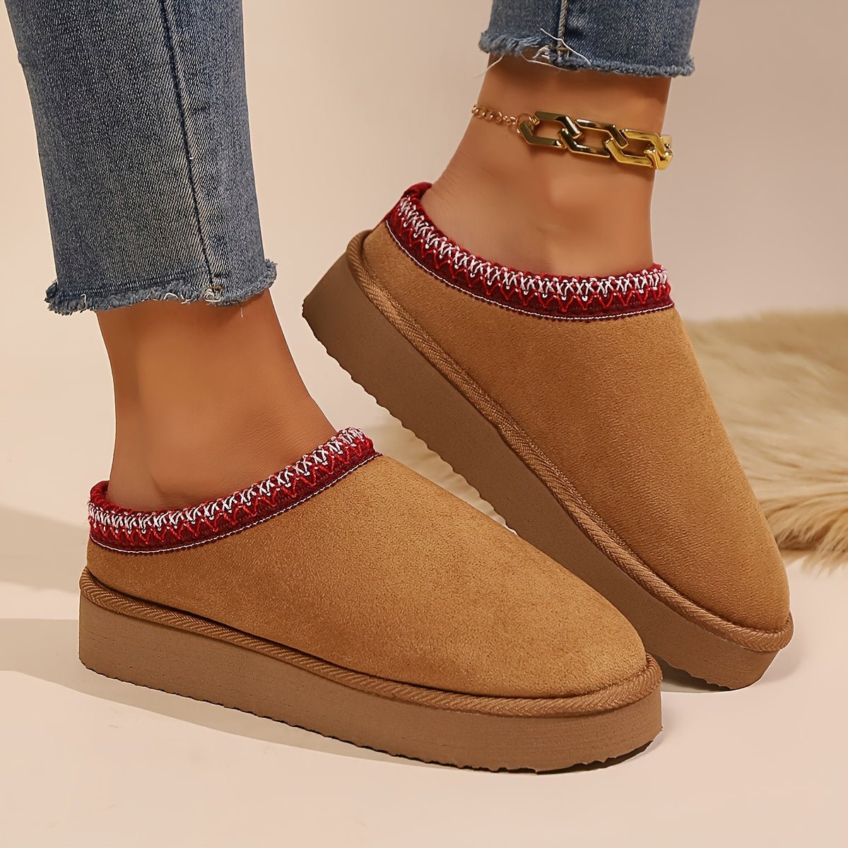 Cozy Womens Winter Ankle Slippers with Plush Lining - Taylor K Shop