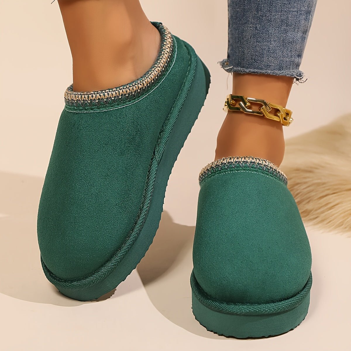 Cozy Womens Winter Ankle Slippers with Plush Lining - Taylor K Shop