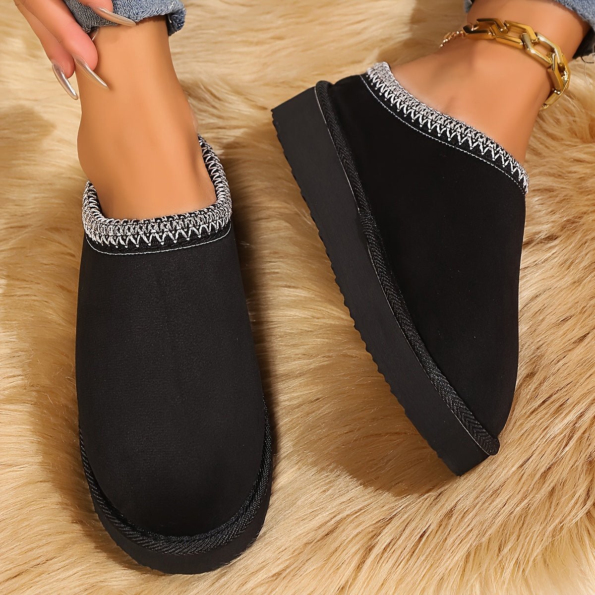 Cozy Womens Winter Ankle Slippers with Plush Lining - Taylor K Shop