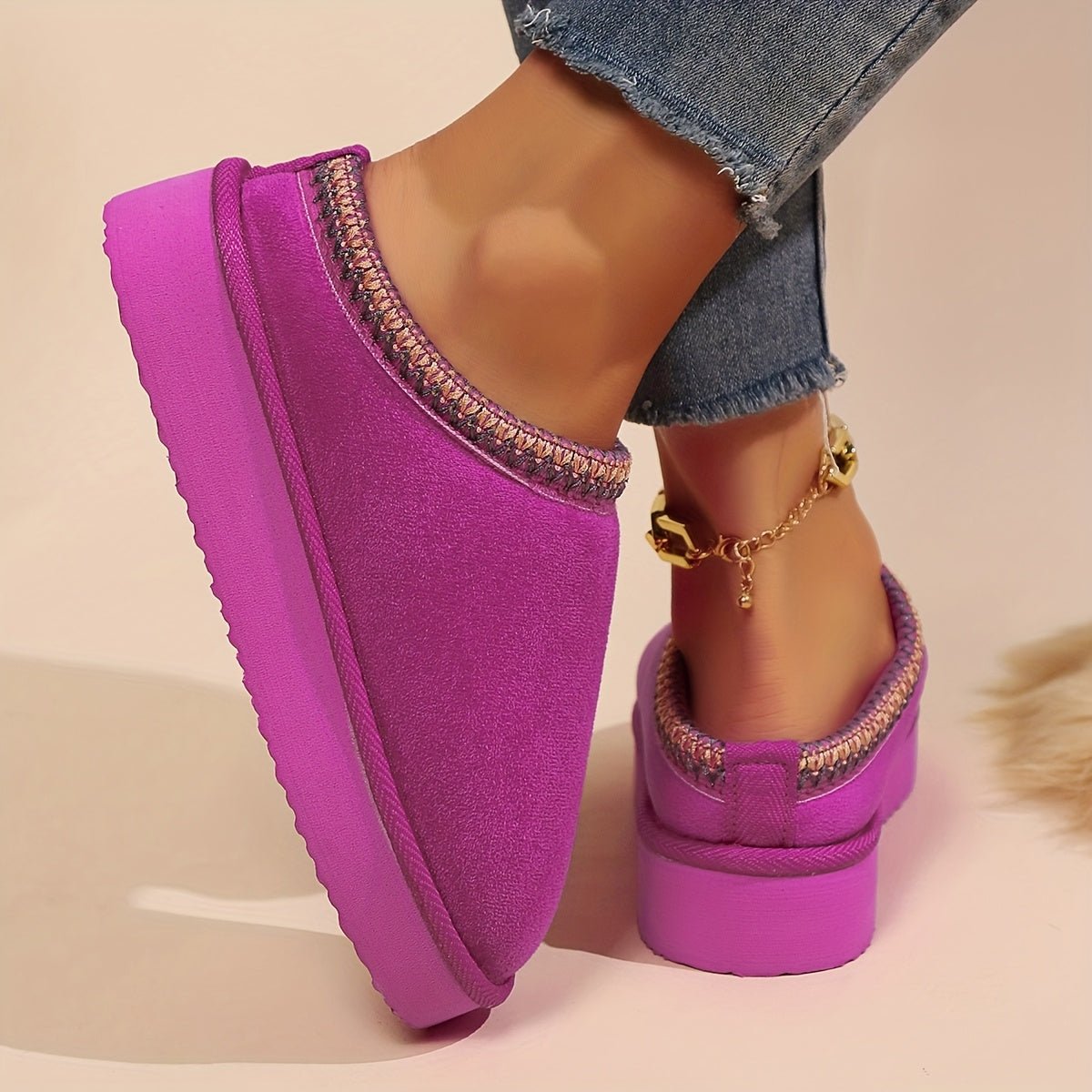 Cozy Womens Winter Ankle Slippers with Plush Lining - Taylor K Shop