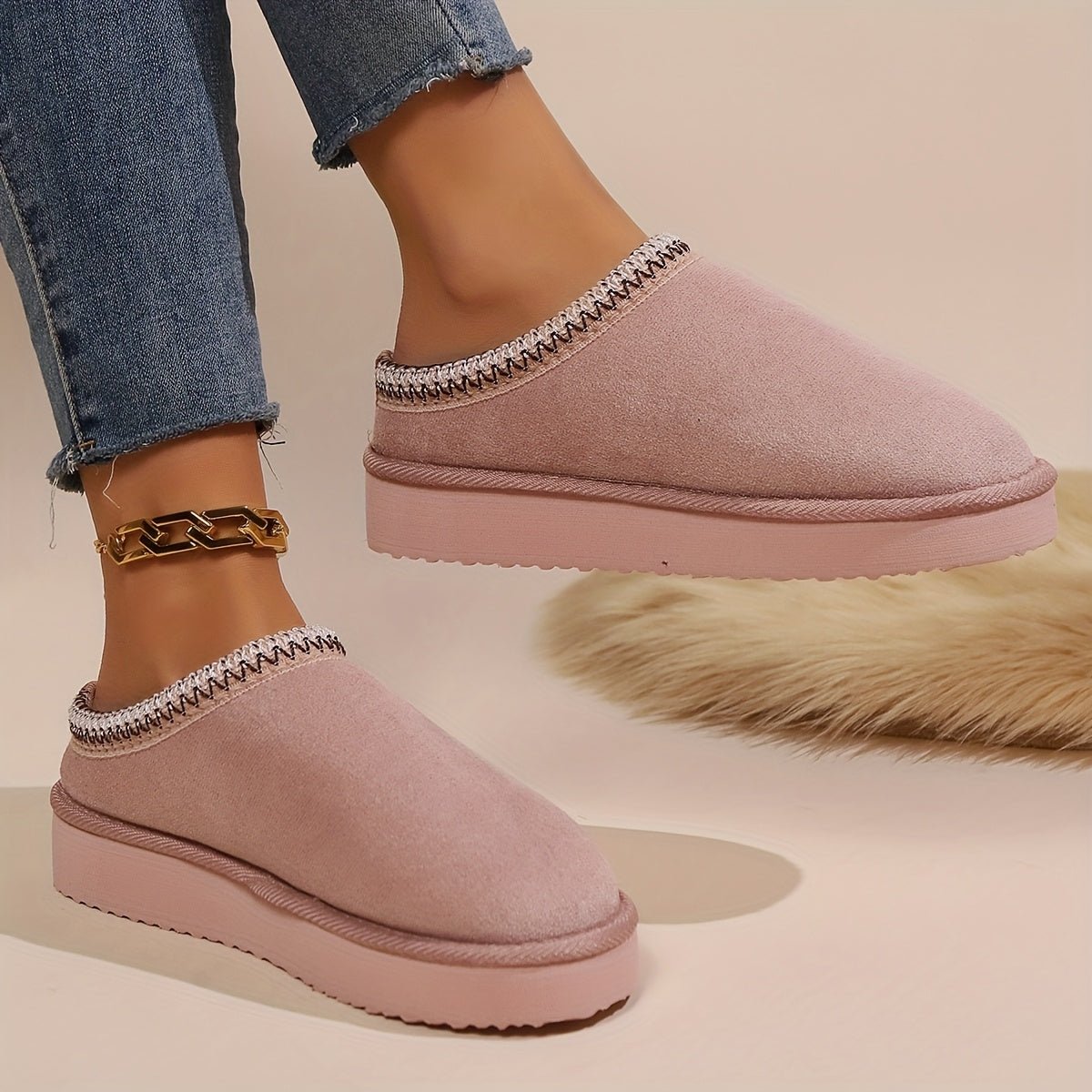 Cozy Womens Winter Ankle Slippers with Plush Lining - Taylor K Shop