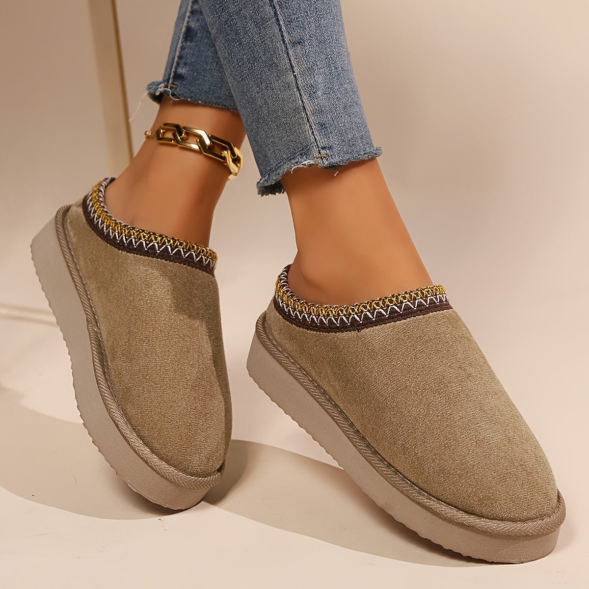 Cozy Womens Winter Ankle Slippers with Plush Lining - Taylor K Shop