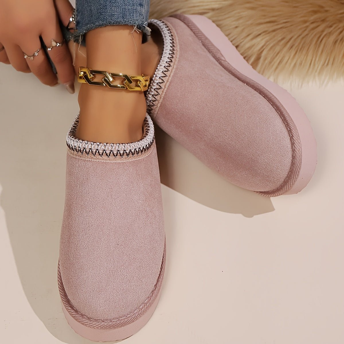 Cozy Womens Winter Ankle Slippers with Plush Lining - Taylor K Shop