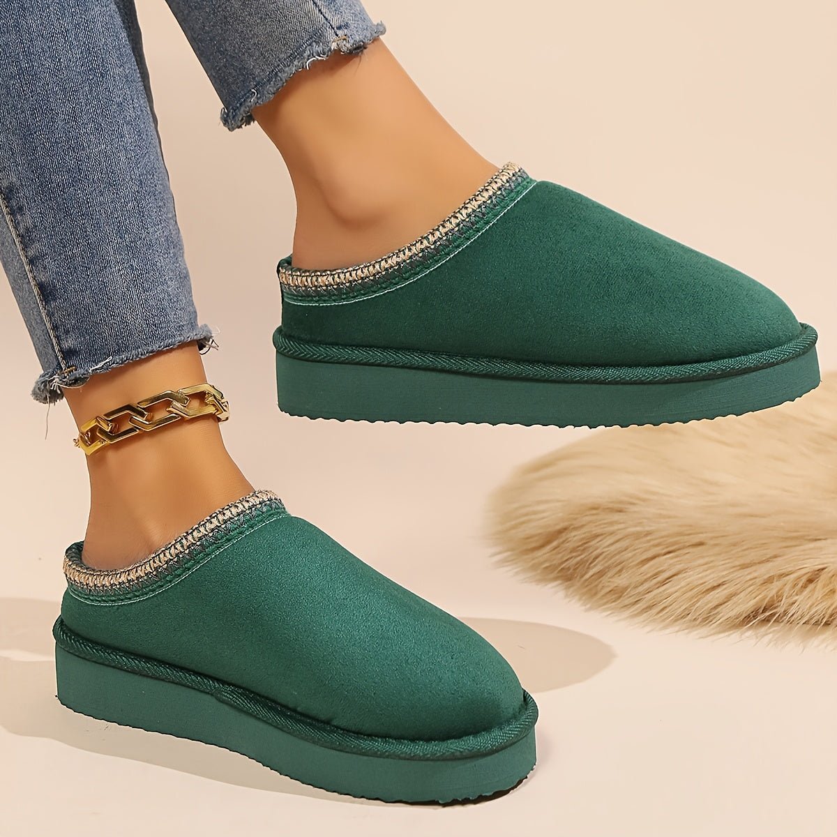 Cozy Womens Winter Ankle Slippers with Plush Lining - Taylor K Shop