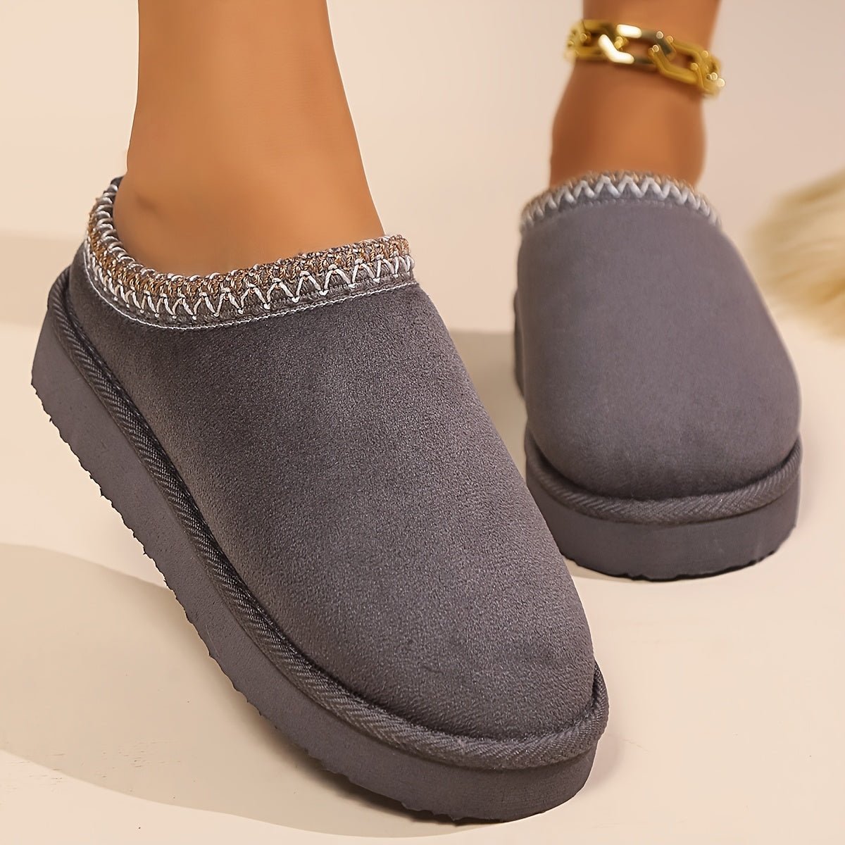 Cozy Womens Winter Ankle Slippers with Plush Lining - Taylor K Shop