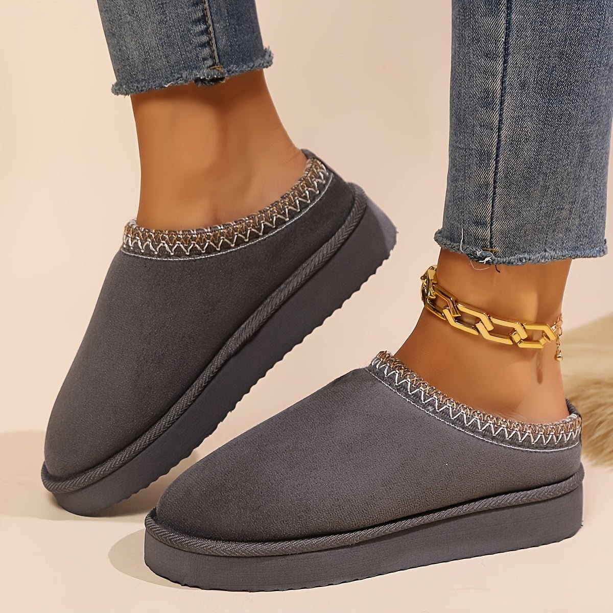 Cozy Womens Winter Ankle Slippers with Plush Lining - Taylor K Shop