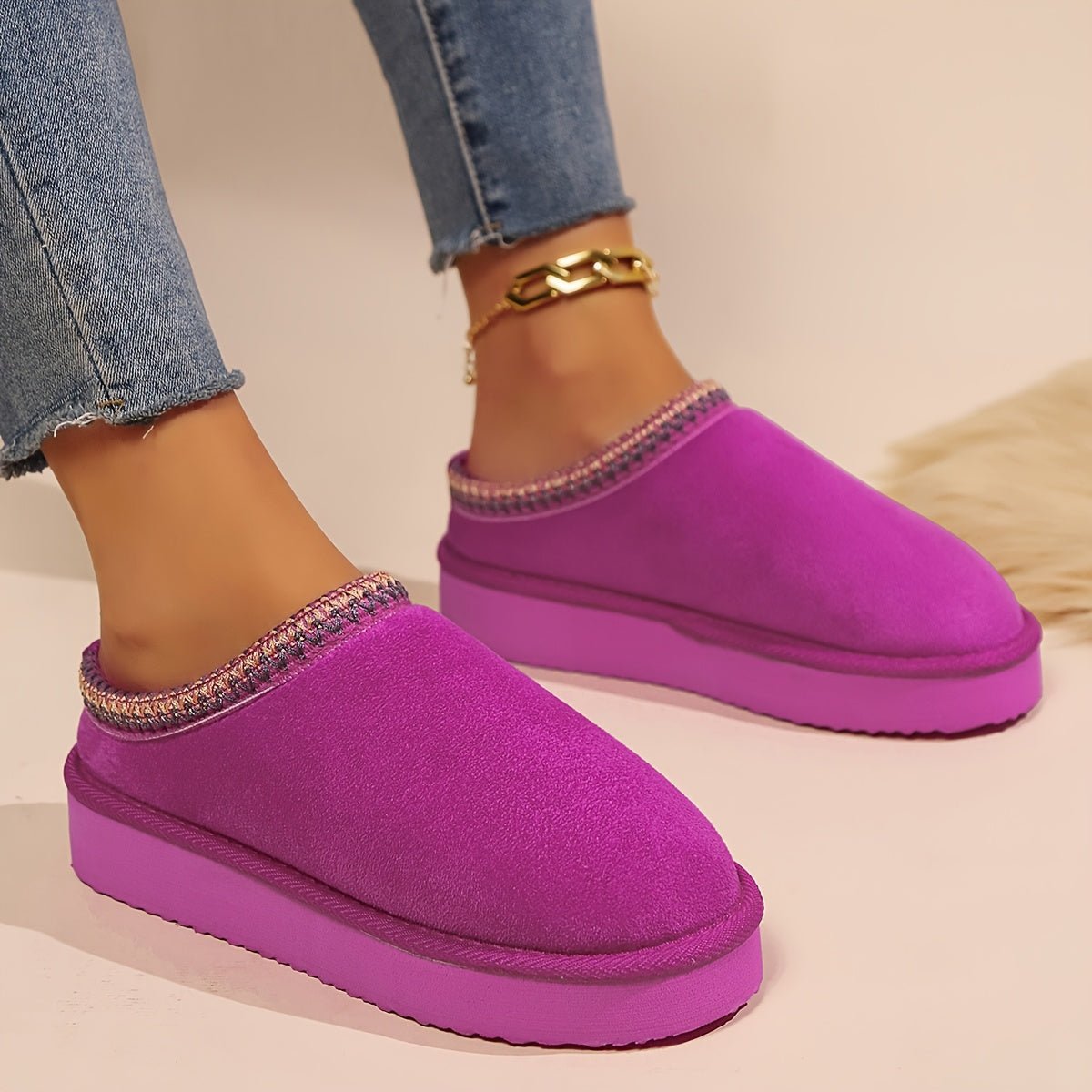 Cozy Womens Winter Ankle Slippers with Plush Lining - Taylor K Shop