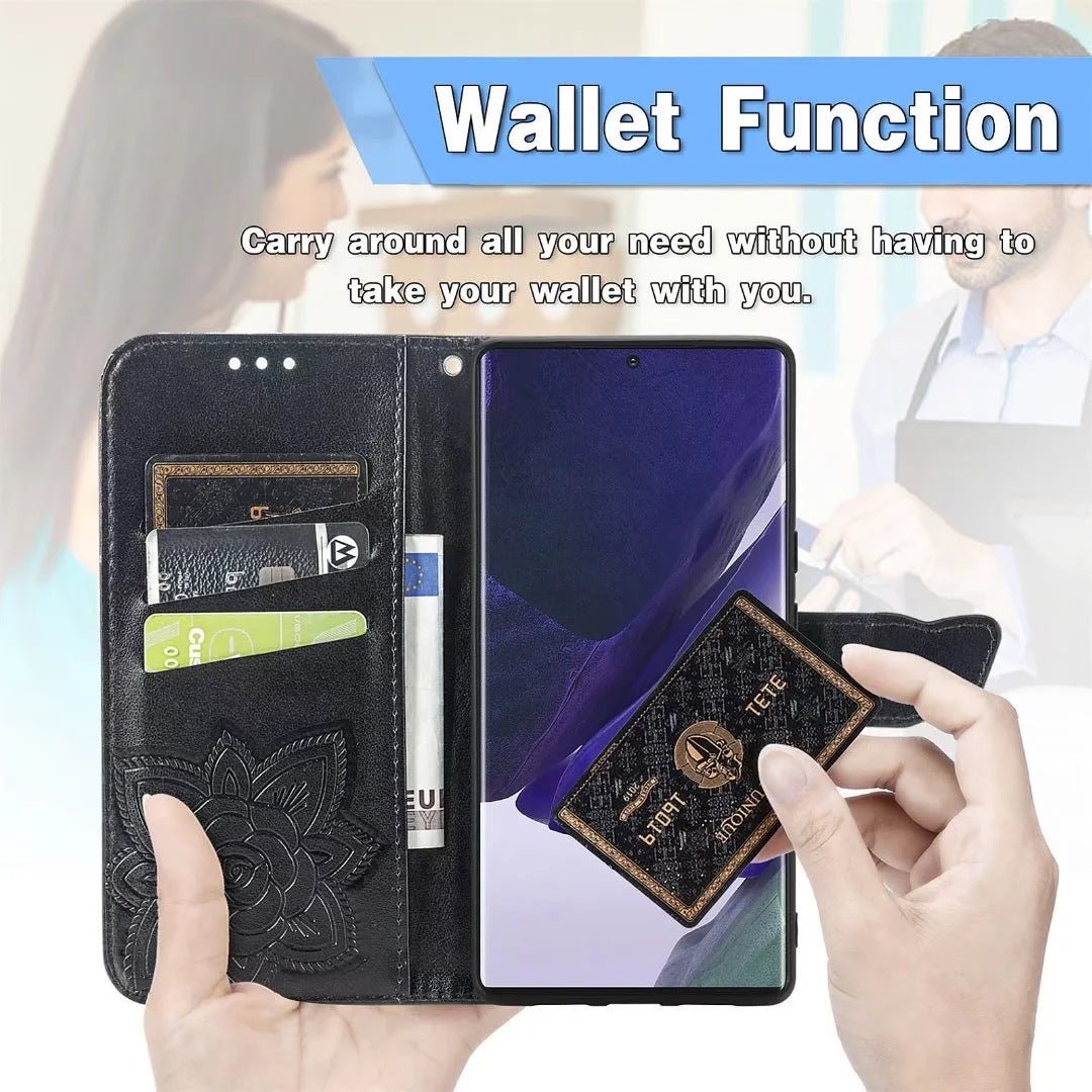 Creative Diamond - encrusted Butterfly Embossed Leather Phone Case - Taylor K Shop