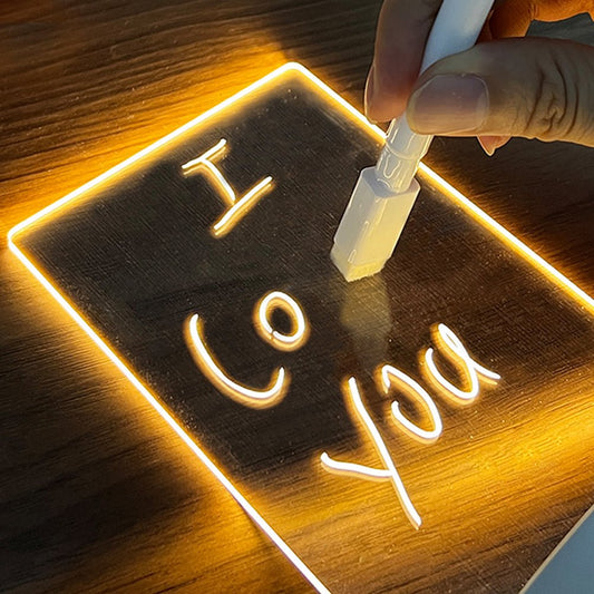 Creative Note Board Creative Led Night Light USB Message Board Holiday Light With Pen Gift For Children Girlfriend Decoration Night Lamp - Taylor K Shop