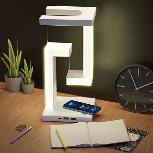 Creative Smartphone Wireless Charging Suspension Table Lamp Balance Lamp Floating For Home Bedroom - Taylor K Shop