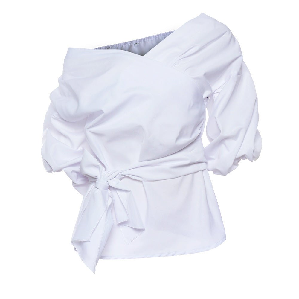 Cross Lace Crop Blouse - Taylor K Shop