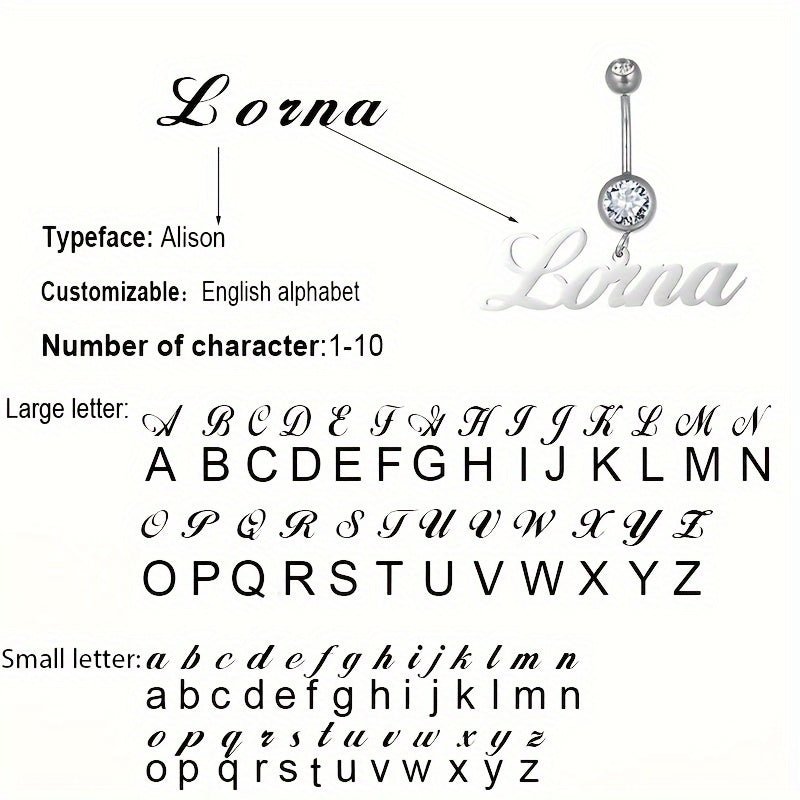 Customized Heart Charm Belly Ring Ideal Birthday Gift - Taylor K Shop