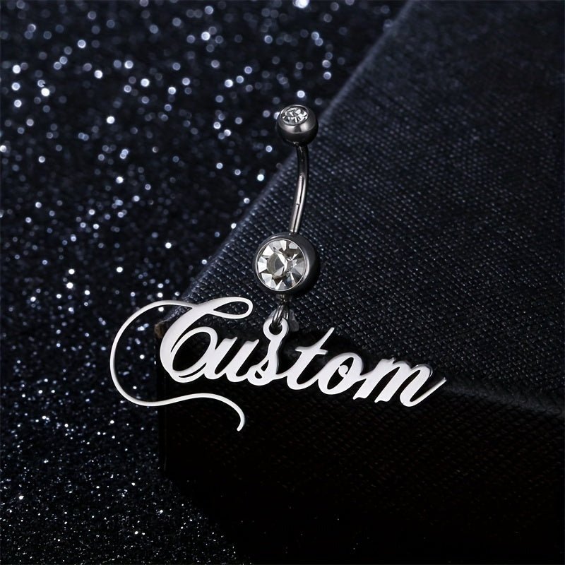 Customized Heart Charm Belly Ring Ideal Birthday Gift - Taylor K Shop