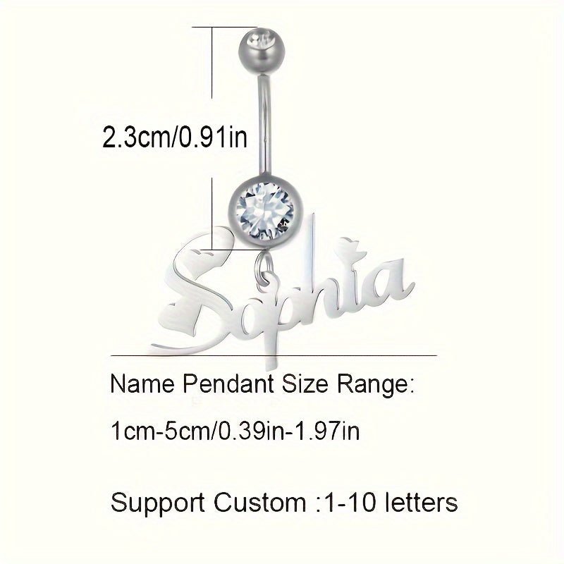 Customized Heart Charm Belly Ring Ideal Birthday Gift - Taylor K Shop
