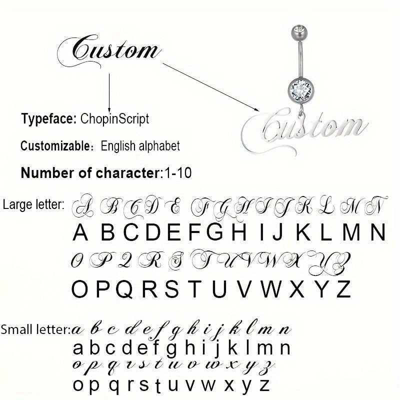 Customized Heart Charm Belly Ring Ideal Birthday Gift - Taylor K Shop