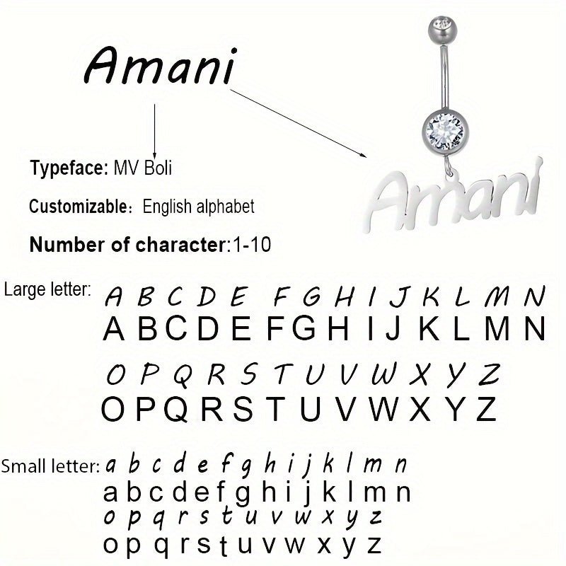 Customized Heart Charm Belly Ring Ideal Birthday Gift - Taylor K Shop