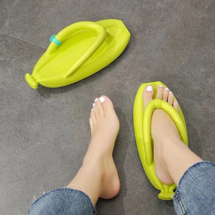 Cute Banana Shoes Soft Flip Flops Slippers Summer Beach Shoes - Taylor K Shop