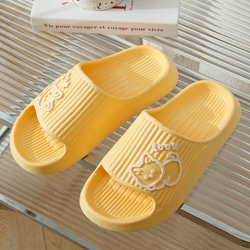 Cute Cat Slippers Summer Women Home Shoes Bath Thick Platform Non - Slip Slides Indoor Outdoor - Taylor K Shop