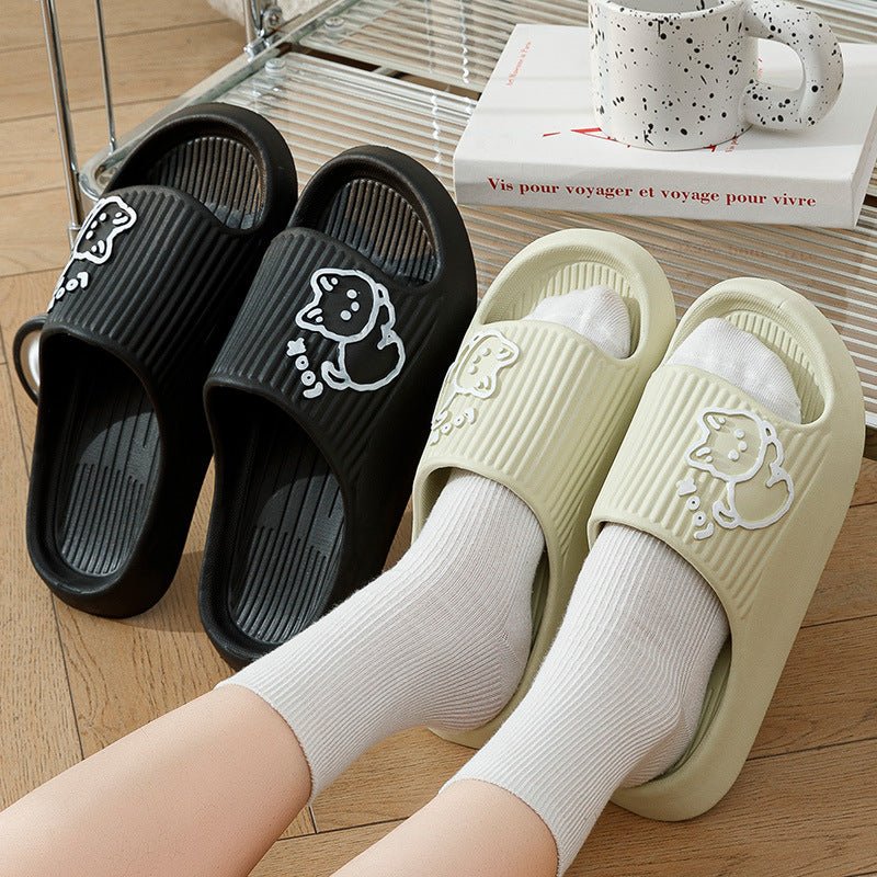 Cute Cat Slippers Summer Women Home Shoes Bath Thick Platform Non - Slip Slides Indoor Outdoor - Taylor K Shop
