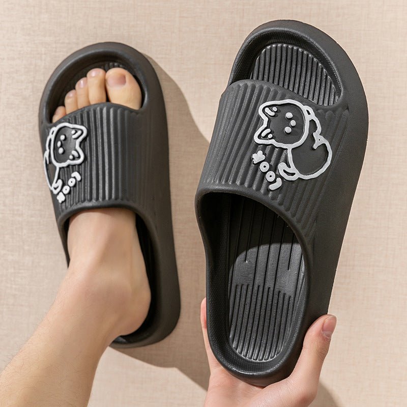 Cute Cat Slippers Summer Women Home Shoes Bath Thick Platform Non - Slip Slides Indoor Outdoor - Taylor K Shop