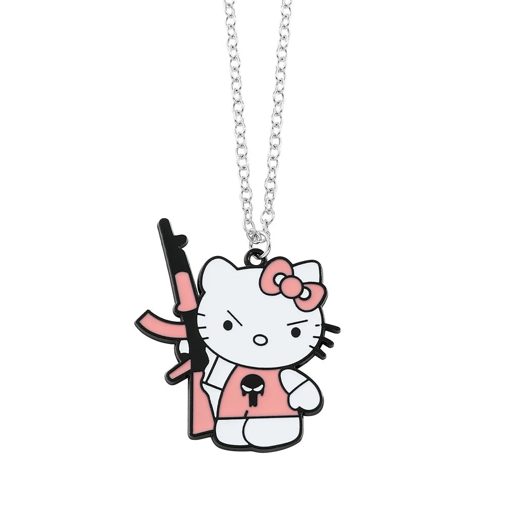 Cute Hello Kitty Metal Necklace Fun Anime Choker Gift - Taylor K Shop