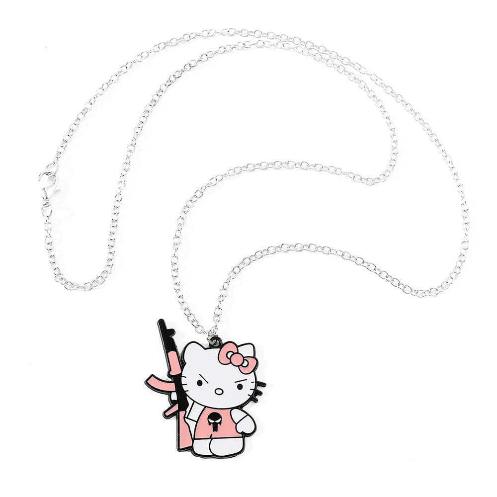 Cute Hello Kitty Metal Necklace Fun Anime Choker Gift - Taylor K Shop