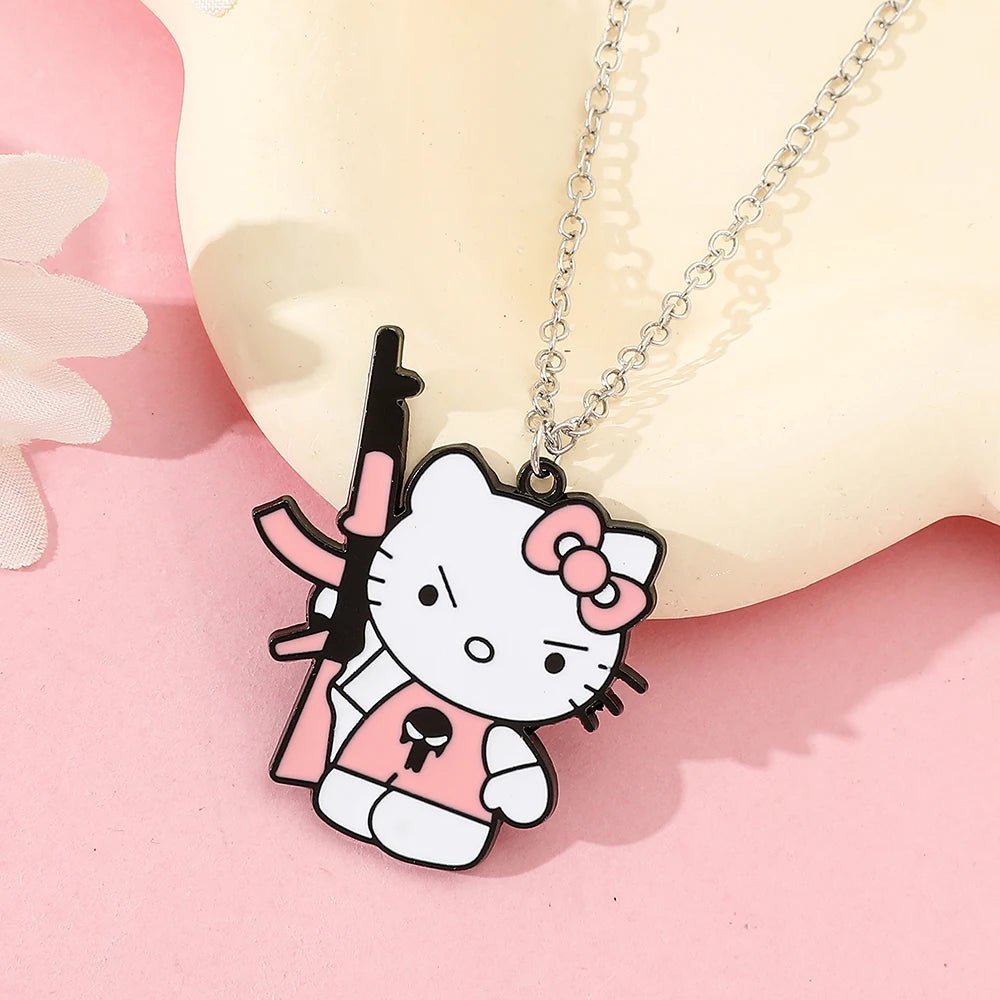 Cute Hello Kitty Metal Necklace Fun Anime Choker Gift - Taylor K Shop