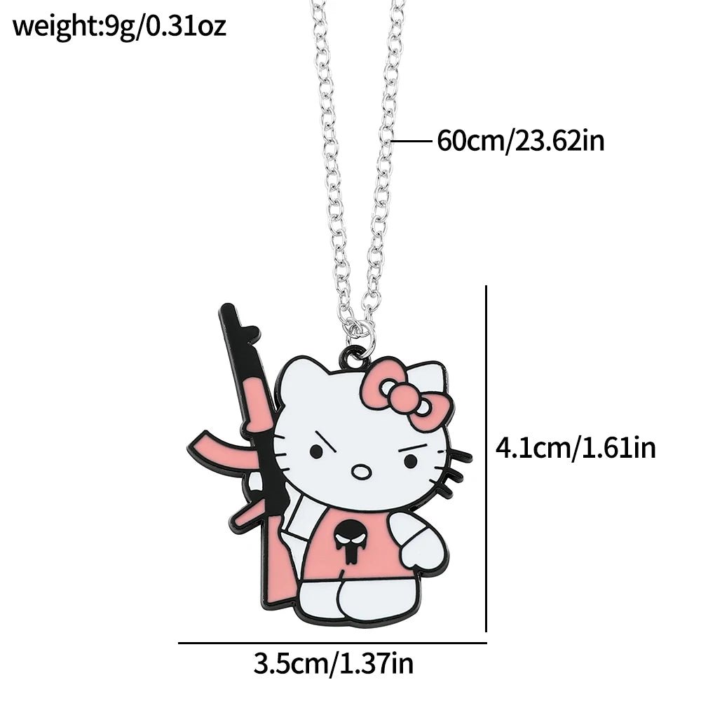 Cute Hello Kitty Metal Necklace Fun Anime Choker Gift - Taylor K Shop