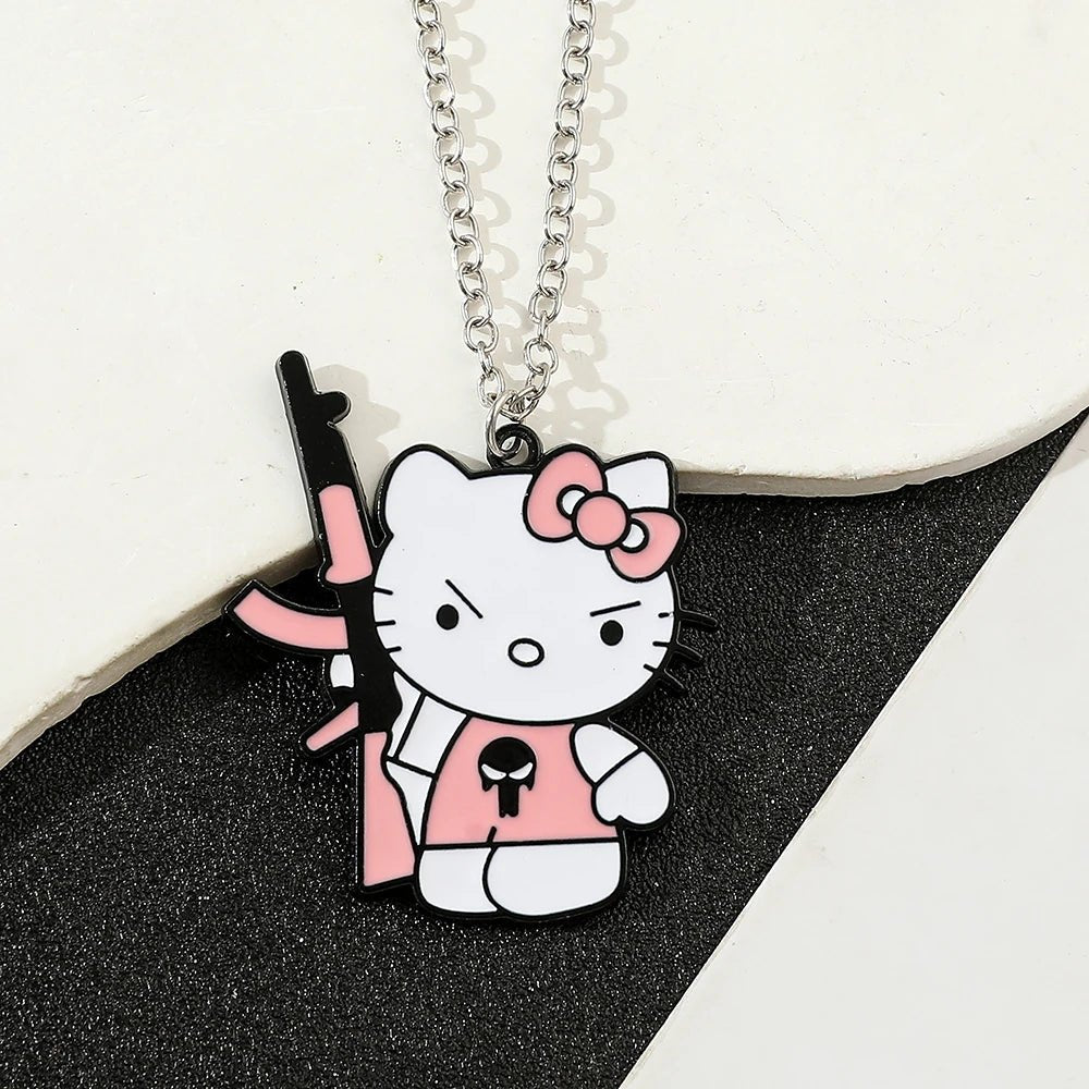 Cute Hello Kitty Metal Necklace Fun Anime Choker Gift - Taylor K Shop