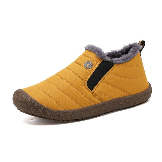 Dacomfy Mens Winter Shoes Ankle Boots Warm Fur Snow Boots Waterproof Slip On Couple Shoes Comfortable Sneakers Plus Size - Taylor K Shop