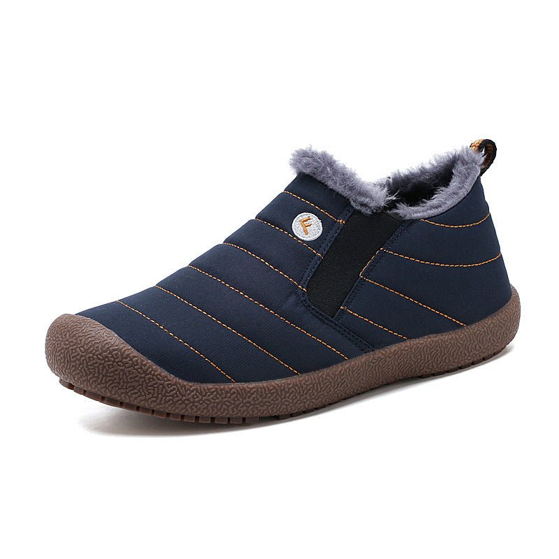 Dacomfy Mens Winter Shoes Ankle Boots Warm Fur Snow Boots Waterproof Slip On Couple Shoes Comfortable Sneakers Plus Size - Taylor K Shop