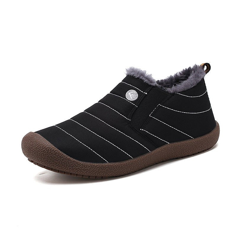 Dacomfy Mens Winter Shoes Ankle Boots Warm Fur Snow Boots Waterproof Slip On Couple Shoes Comfortable Sneakers Plus Size - Taylor K Shop