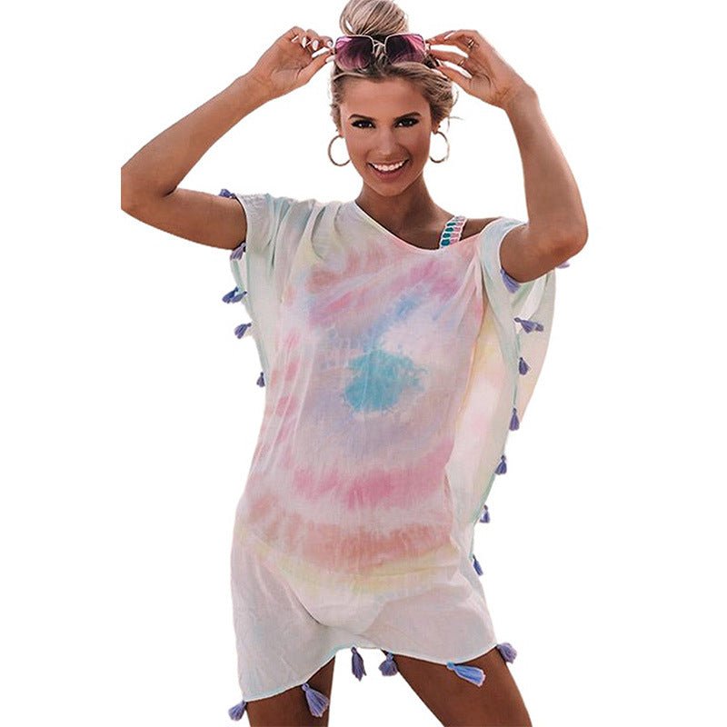 De Ramon Summer New Amazon European And American Blouse Tie - dye - Taylor K Shop