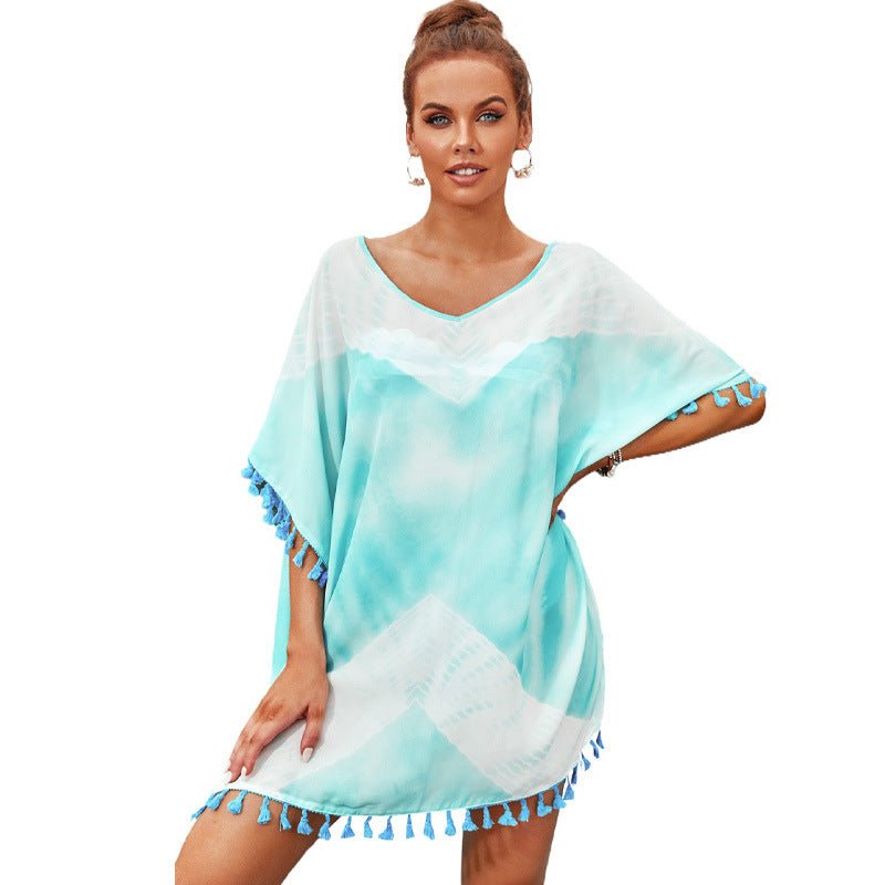De Ramon Summer New Amazon European And American Blouse Tie - dye - Taylor K Shop
