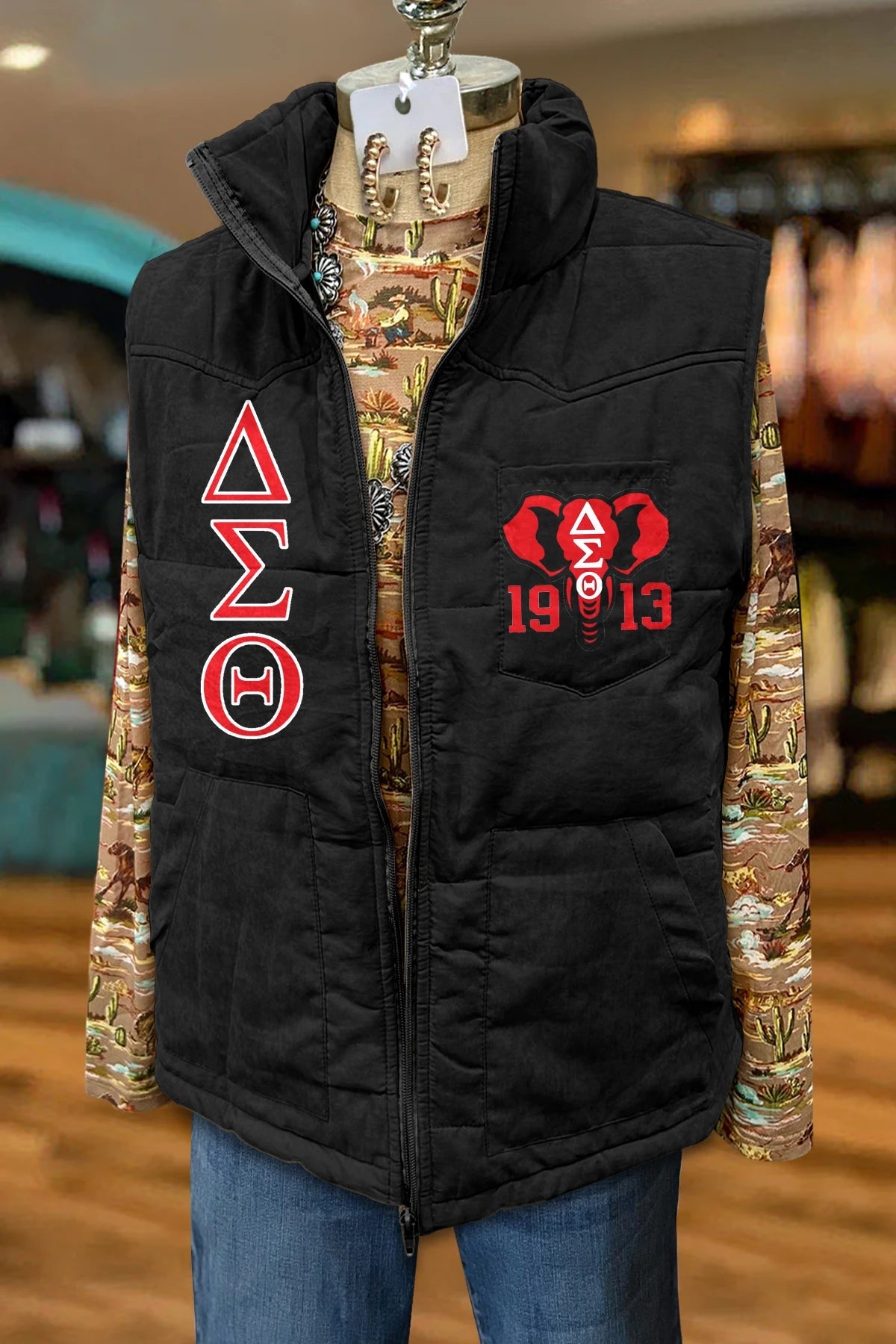 Delta Sigma Theta Sorority Chic Sleeveless Vest - Taylor K Shop