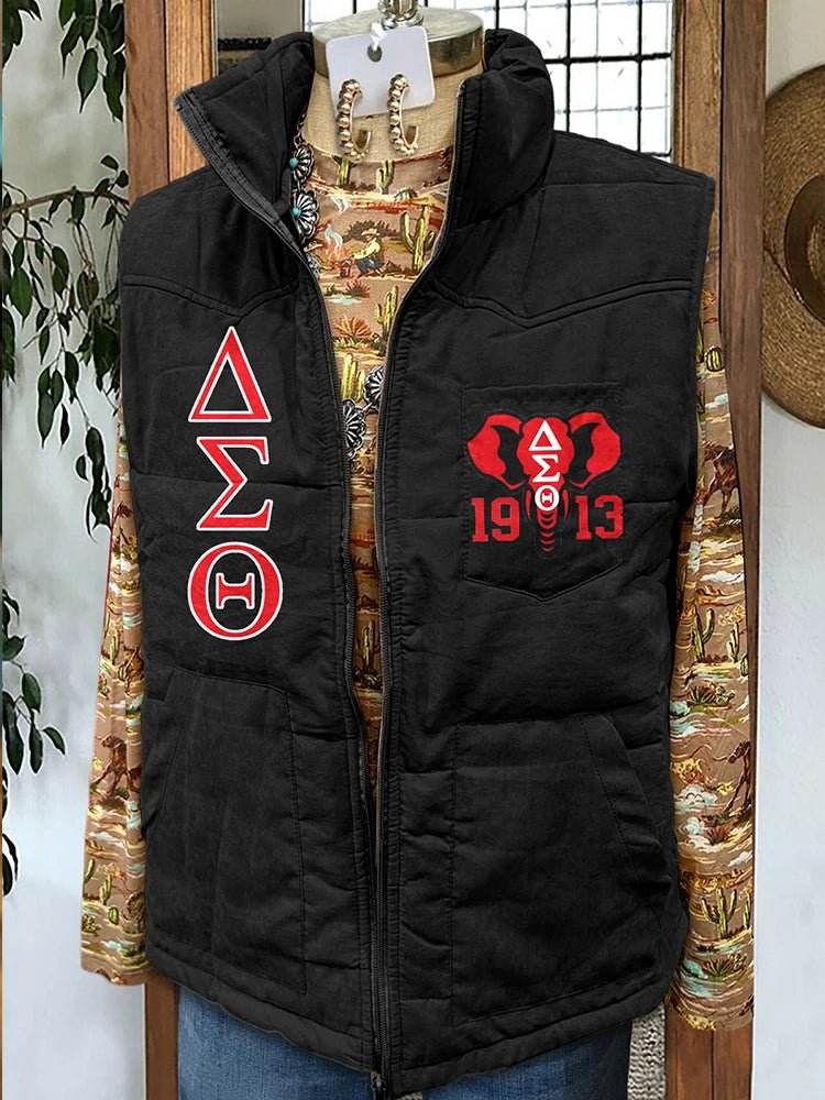 Delta Sigma Theta Sorority Chic Sleeveless Vest - Taylor K Shop