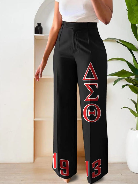 Delta Sigma Theta Sorority Graphic StraightLeg Lounge Pants - Taylor K Shop