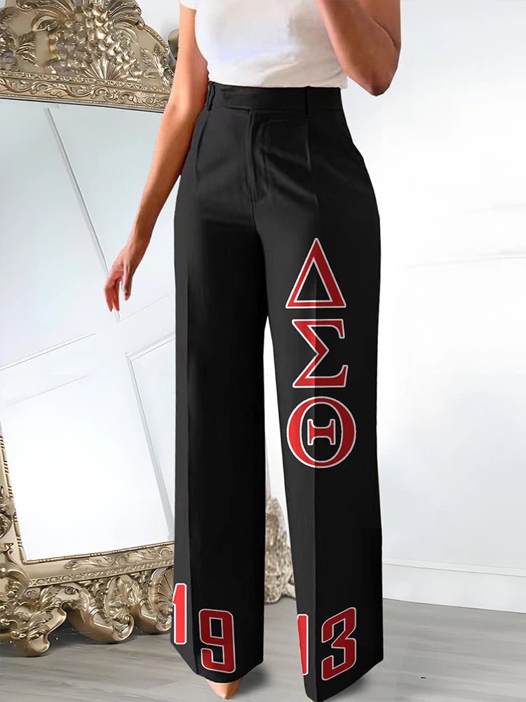 Delta Sigma Theta Sorority Graphic StraightLeg Lounge Pants - Taylor K Shop