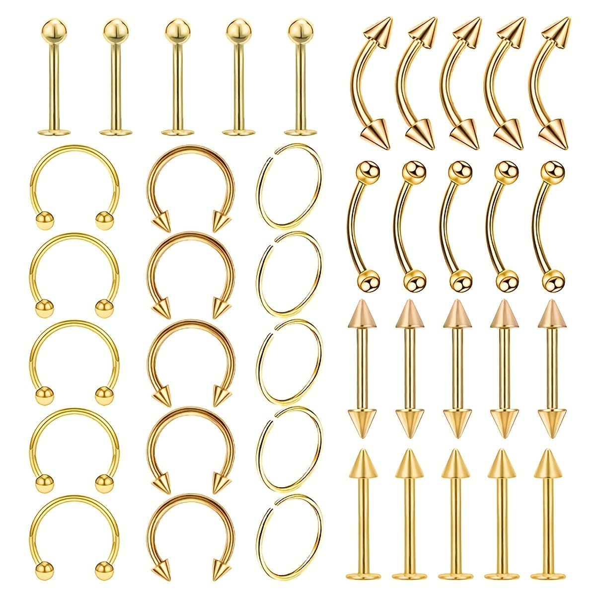 Deluxe 160PCS Stainless Steel Body Piercing Kit - Taylor K Shop