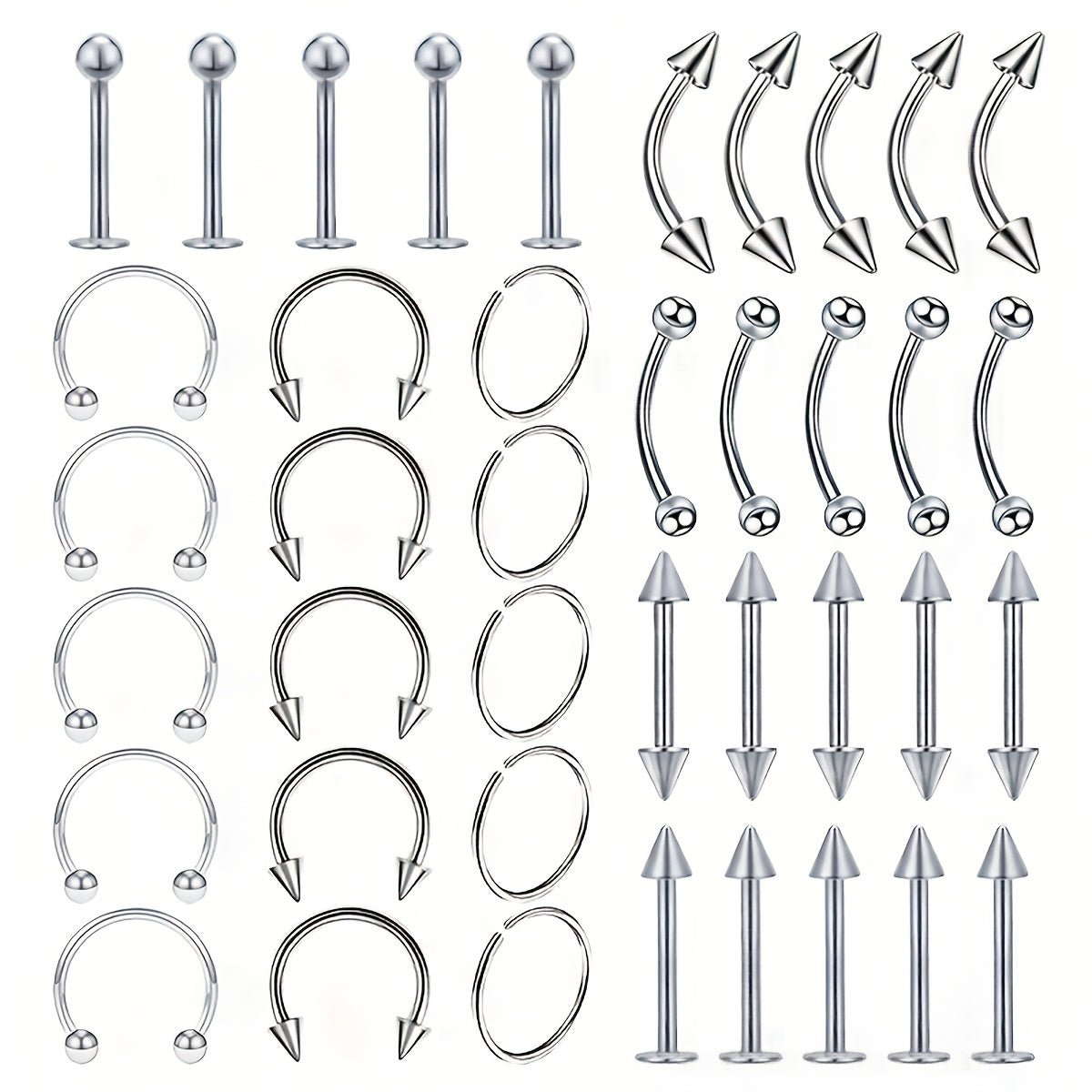 Deluxe 160PCS Stainless Steel Body Piercing Kit - Taylor K Shop