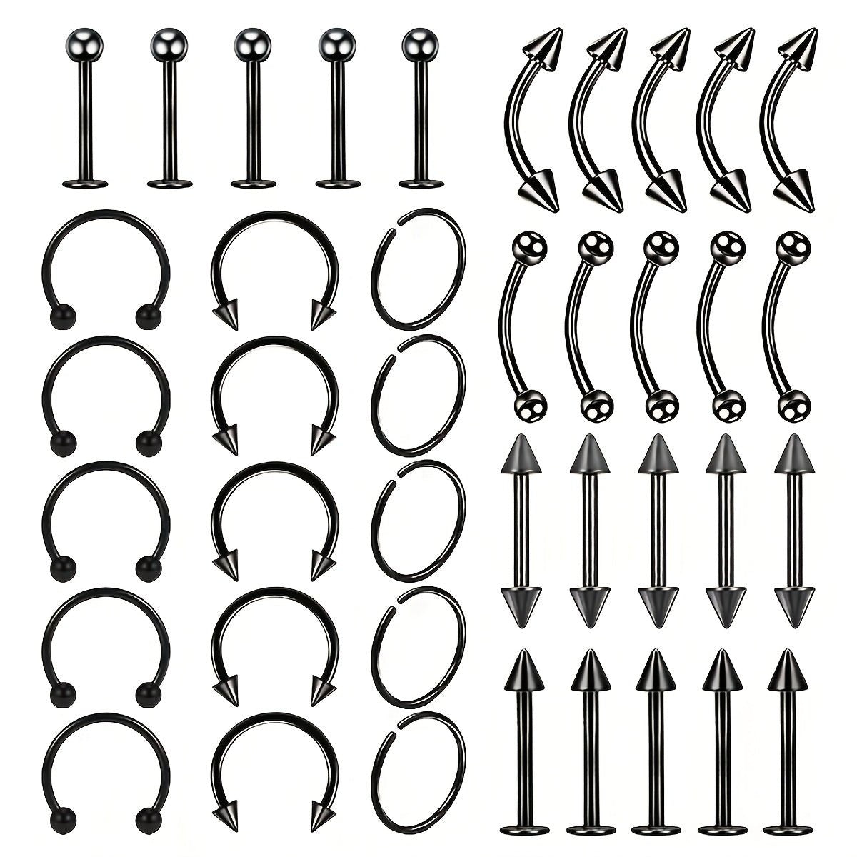 Deluxe 160PCS Stainless Steel Body Piercing Kit - Taylor K Shop